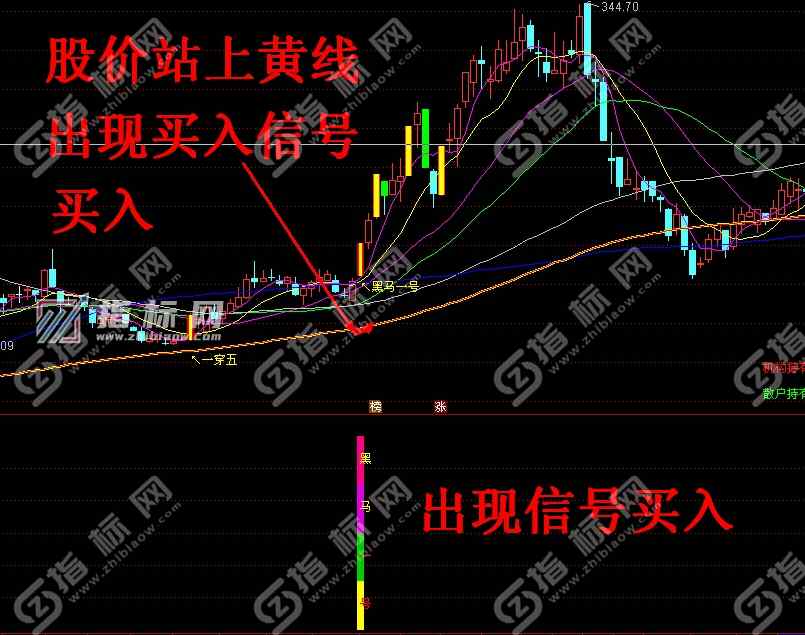 通达信《黑马》主图+《黑马一号》副图+选股公式
