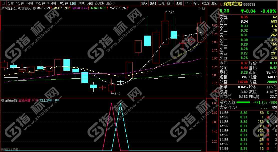 通达信金色荣耀指标4