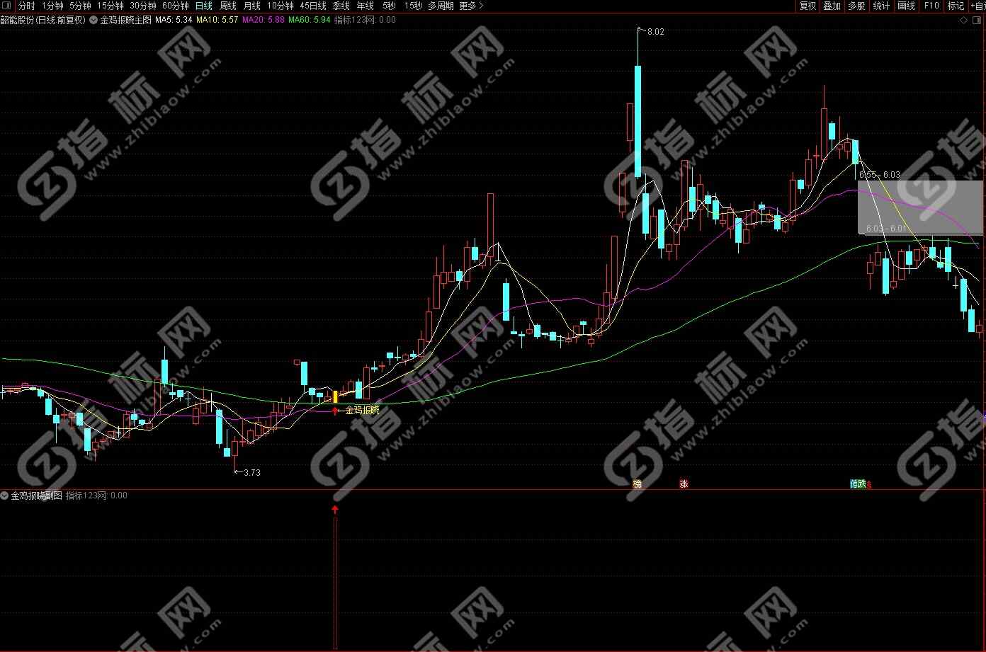 通达信金鸡报晓指标公式案例截图2